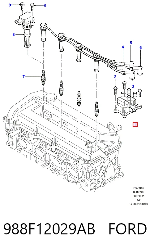 988F12029AB Ford Катушка зажигания