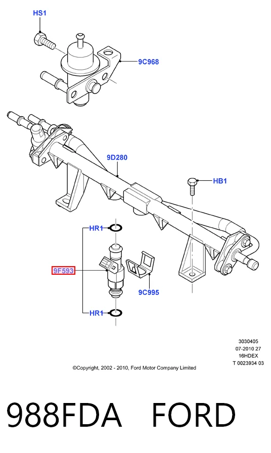988FDA Ford Топливные форсунки