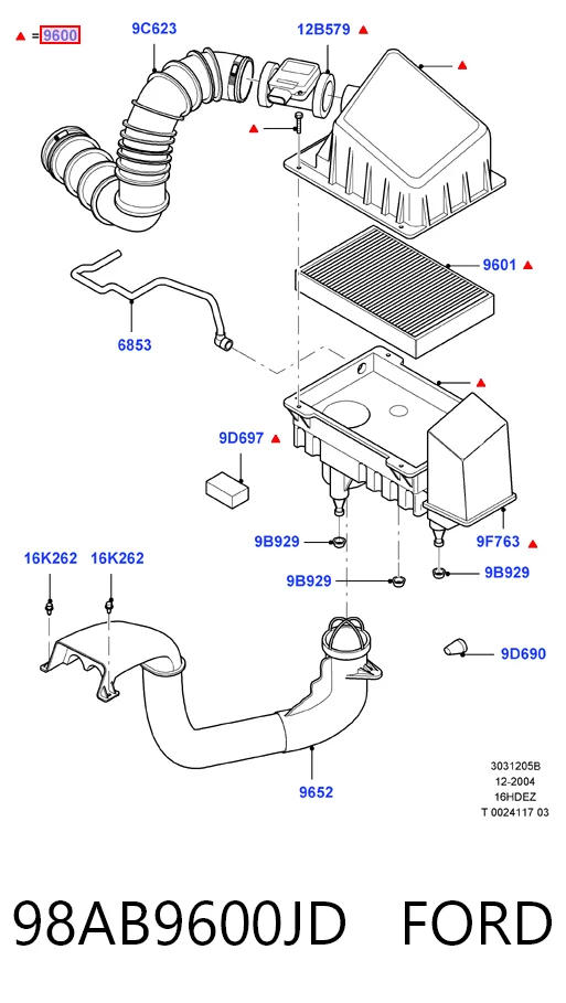 Коробка фильтра на Ford Focus I DFW