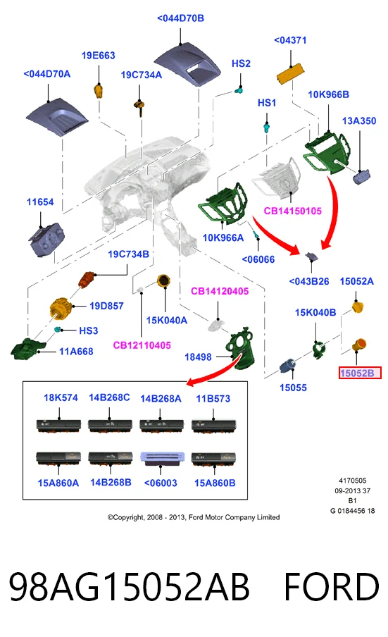 98AG15052AB Ford Прикуриватель в сборе