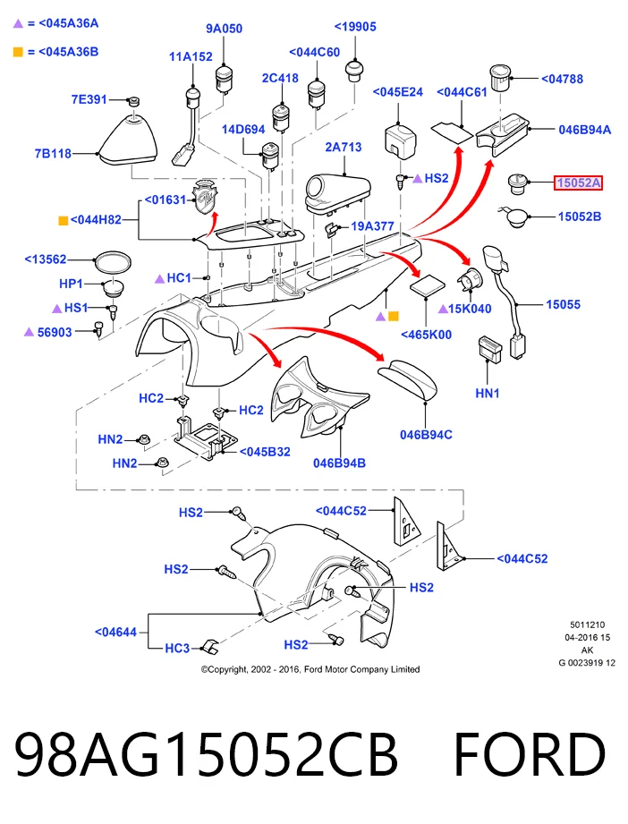 98AG15052CB Ford Прикуриватель в сборе