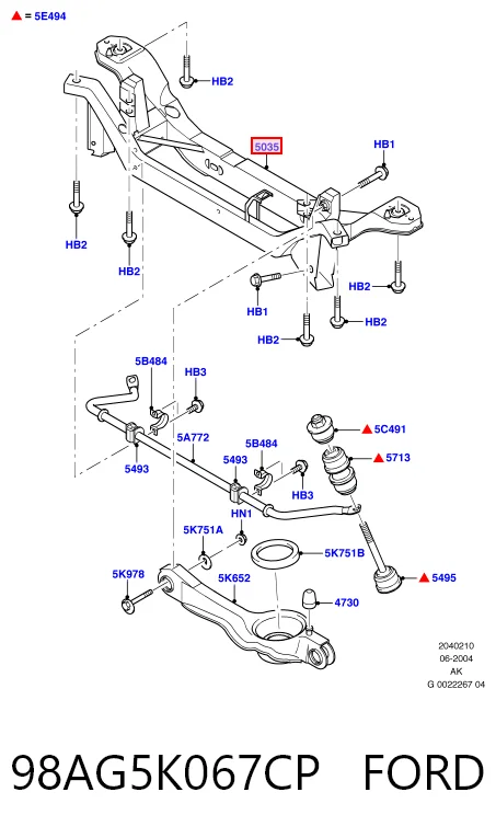 Подрамник задней подвески на Ford Focus I DNW