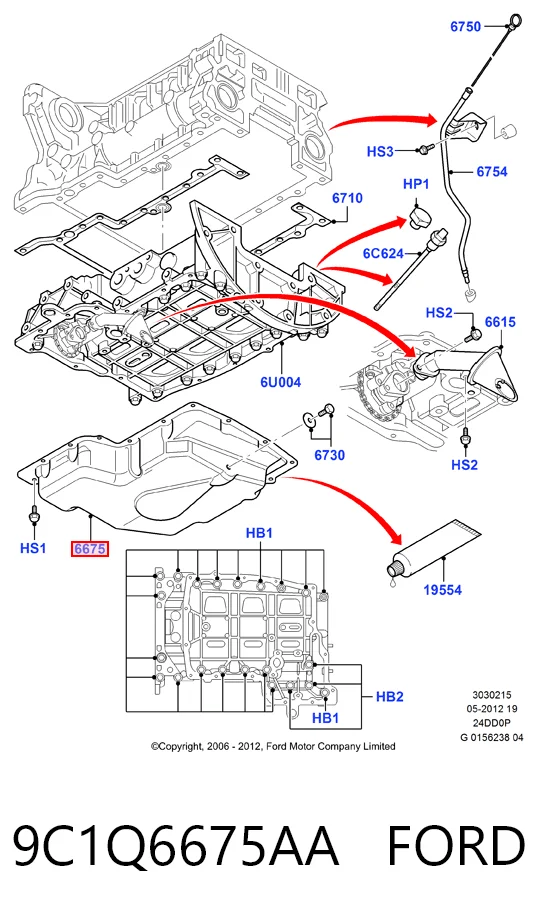 9C1Q6675AA Ford Картер масляный