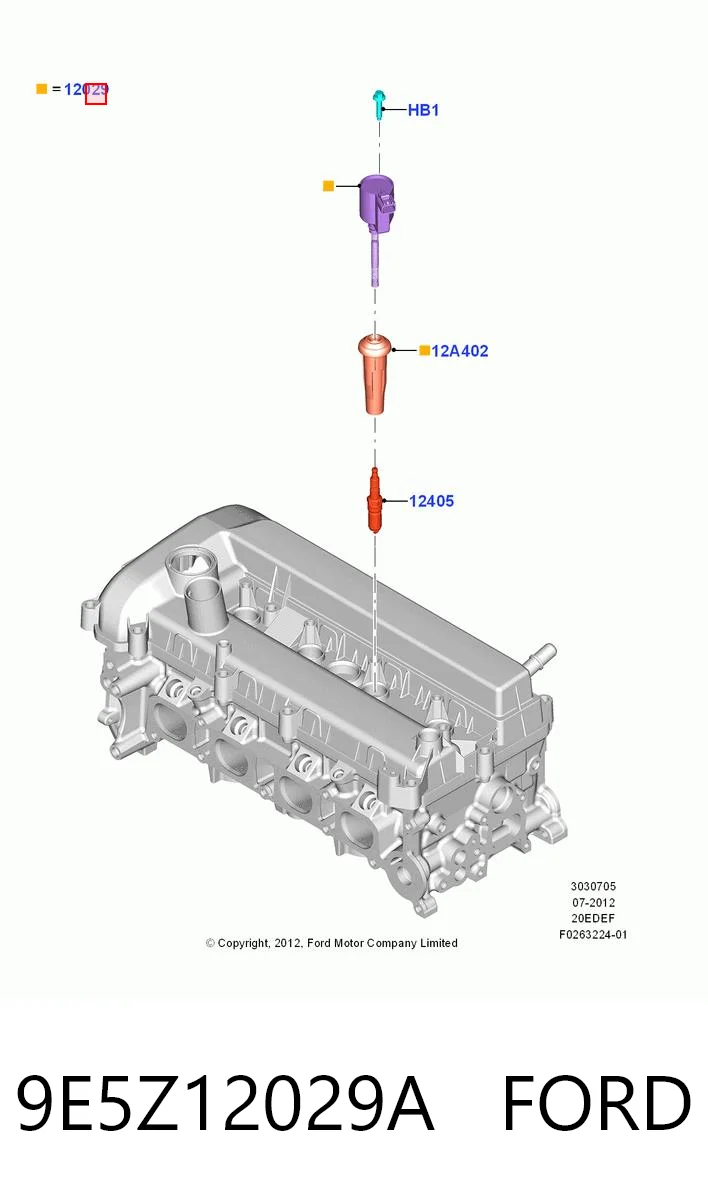 9E5Z12029A Ford Катушка зажигания