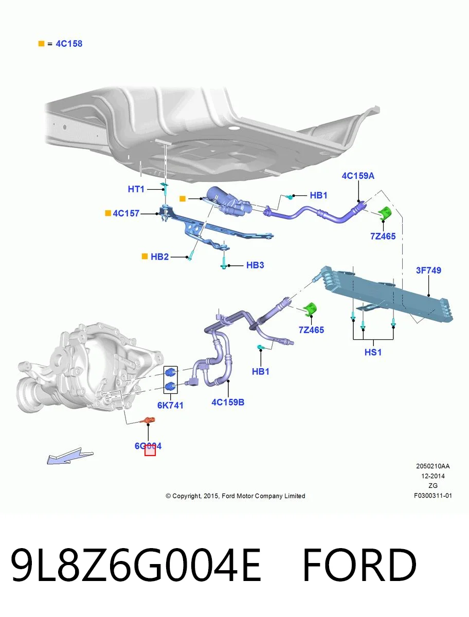 9L8Z6G004E Ford Термодатчик масла двигателя