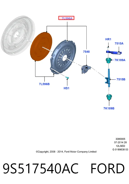Комплект сцепления Opel 1629024