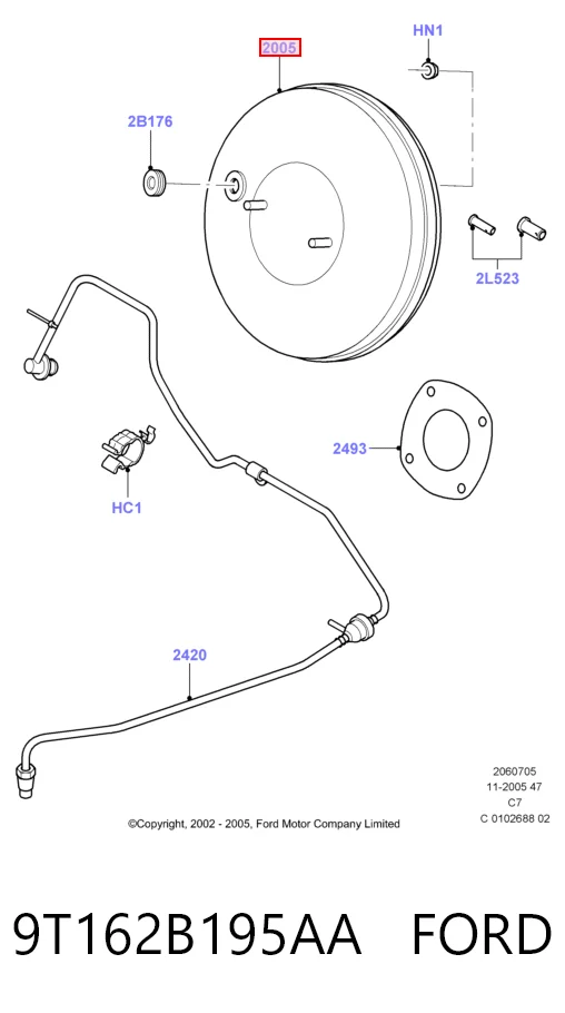 Вакуумник Ford Connect фургон (TC7) (2002 - 2013) цена, от 45.63 USD