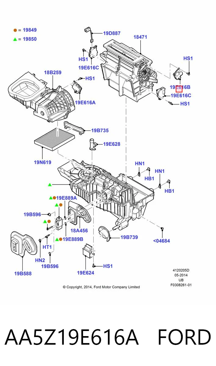 AA5Z19E616A Ford 