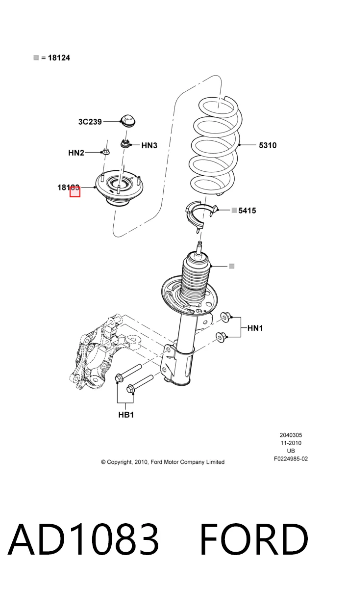 Опора передней стойки Raiso RC18183