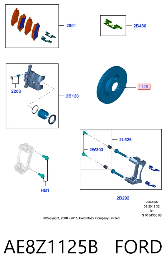 AE8Z1125B Ford Диск тормозной передний