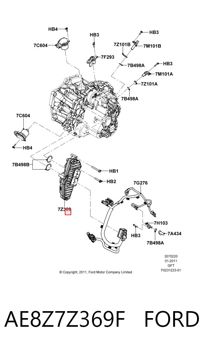 AE8Z7Z369F Ford Модуль АКПП электронный