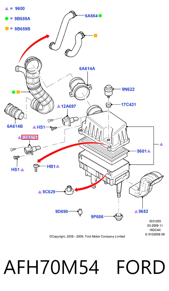 AFH70M54 Ford Датчик расхода воздуха