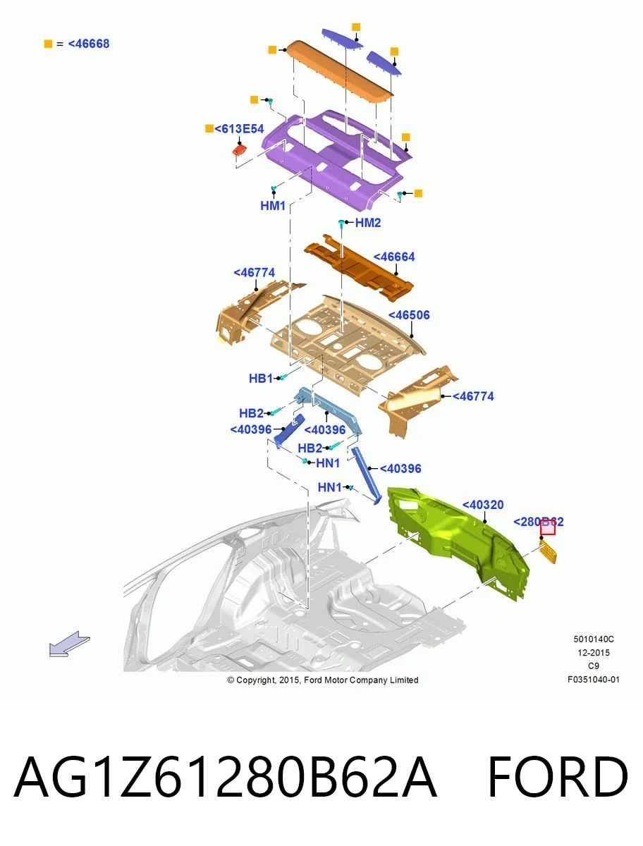 AG1Z61280B62A Ford 