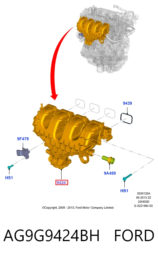 AG9G9424BH Ford 