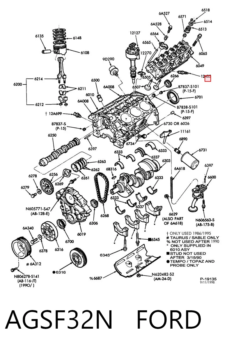 AGSF32N Ford Свечи зажигания