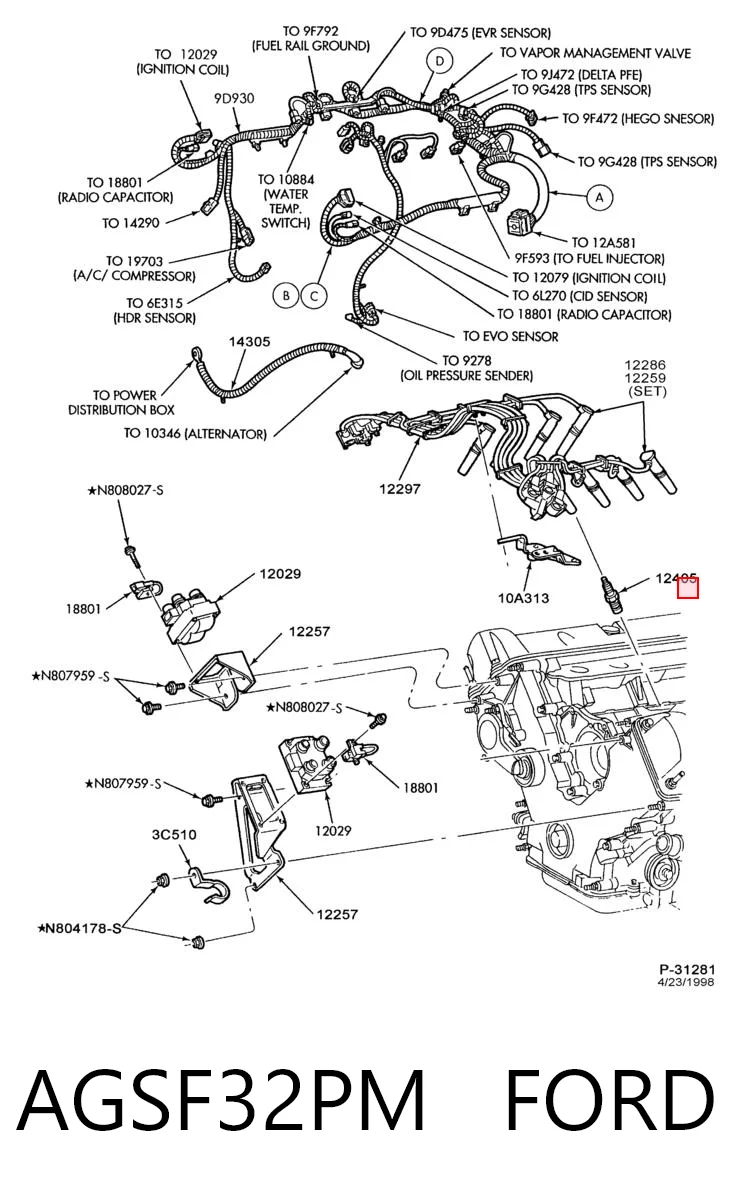 AGSF32PM Ford Свечи зажигания