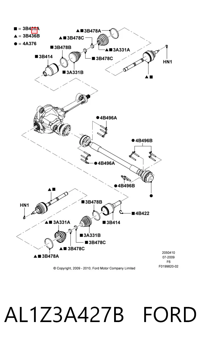 AL1Z3A427B Ford 