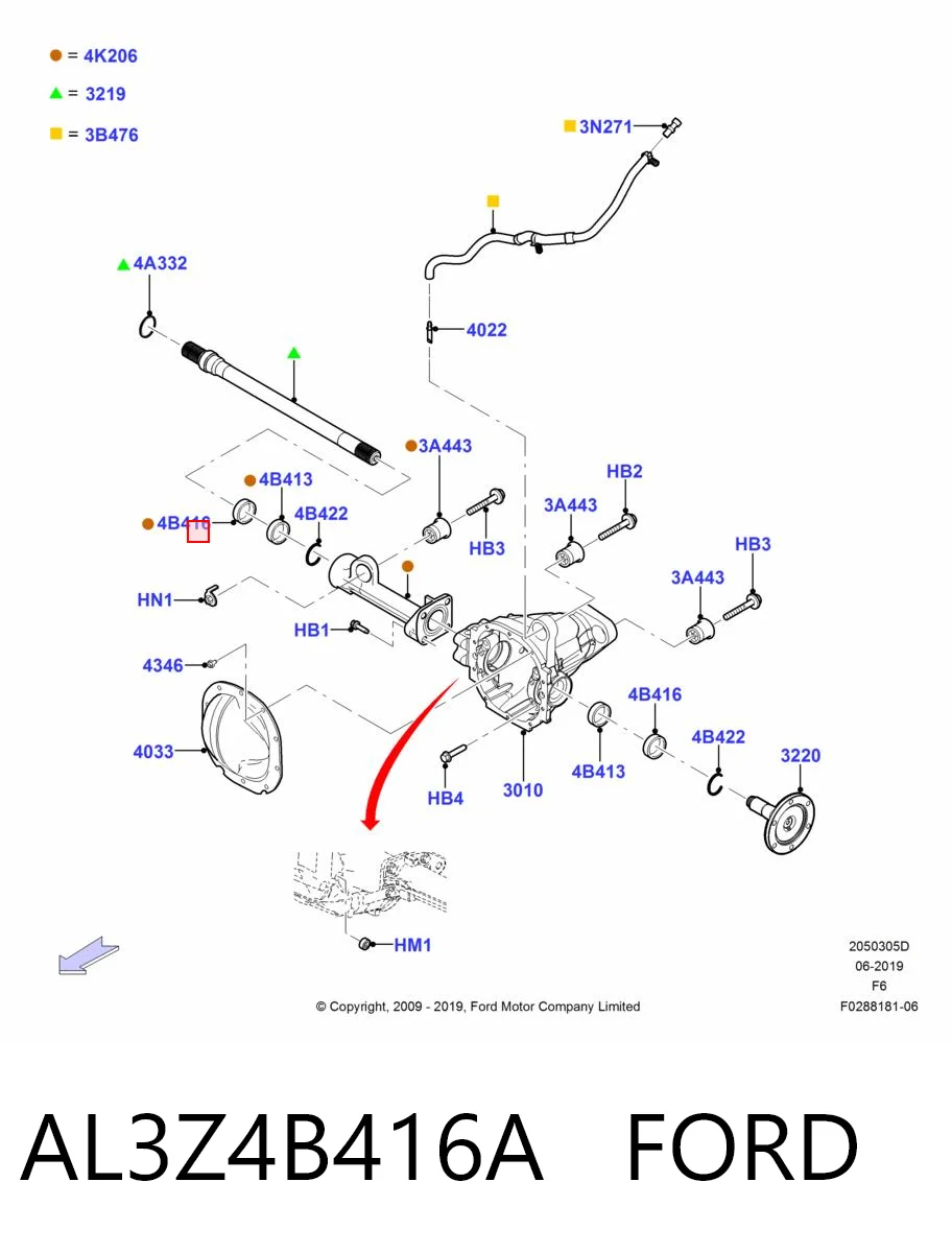 AL3Z4B416A Ford 