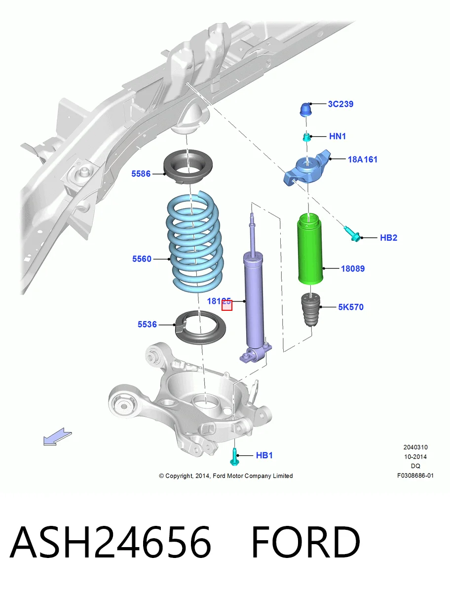Амортизаторы задние на Ford Edge II CD539