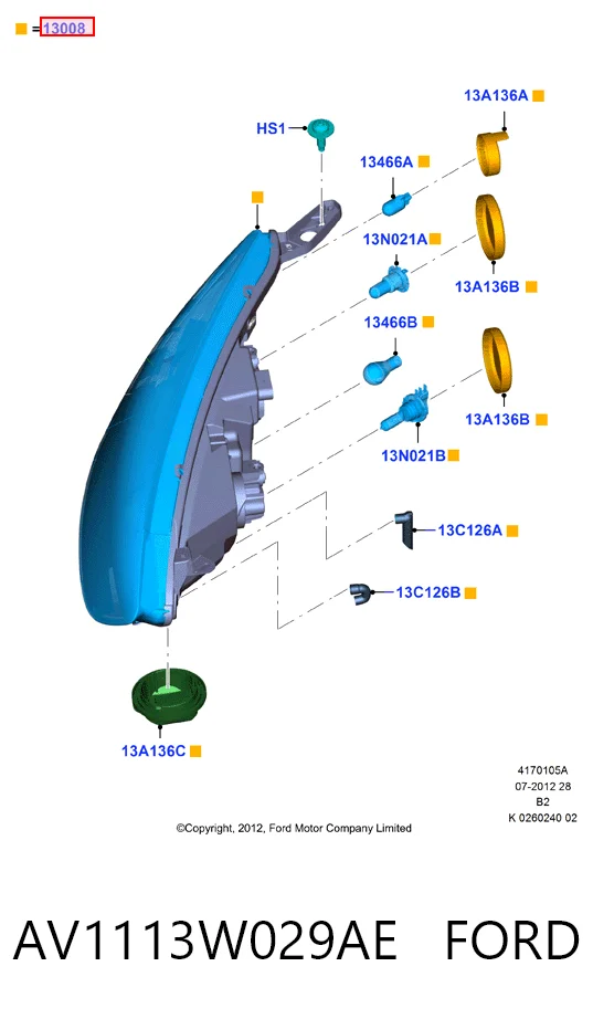 Правая фара 32L110E Polcar