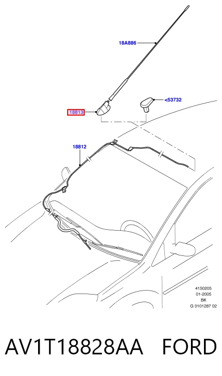 AV1T18828AA Ford Антенна на крышу