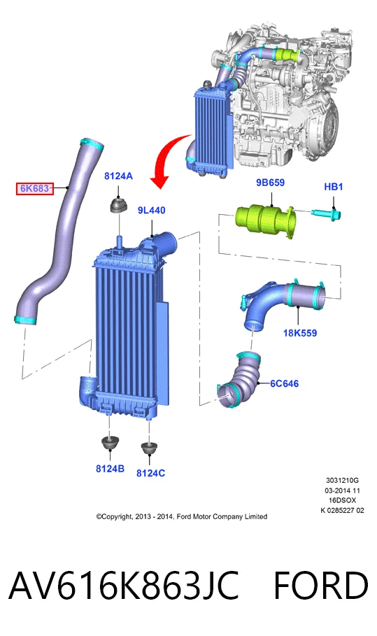 Патрубок интеркулера FS44864 DP Group