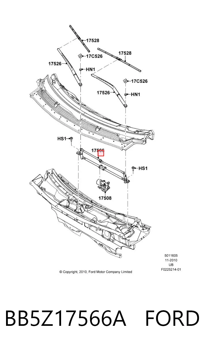 Трапеция стеклоочистителя на Ford Explorer  U5