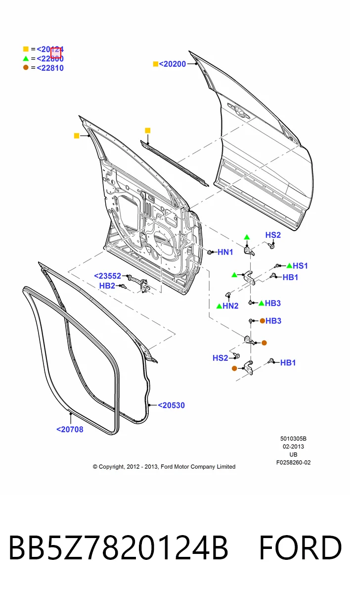 Дверь передняя правая на Ford Explorer  U5