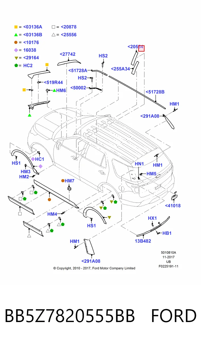 BB5Z7820555BB Ford 