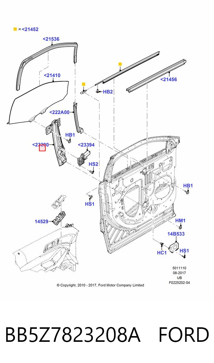 BB5Z7823208A Ford Механизм подъема стекол