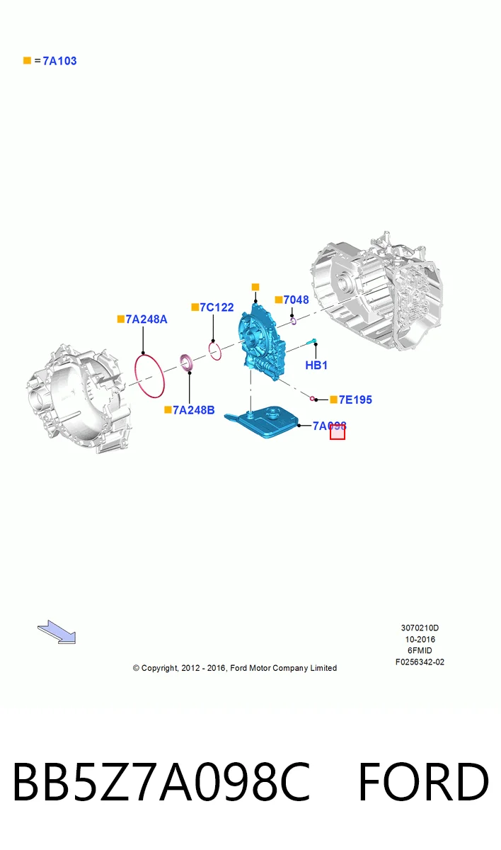 BB5Z7A098C Ford Масляный фильтр АКПП