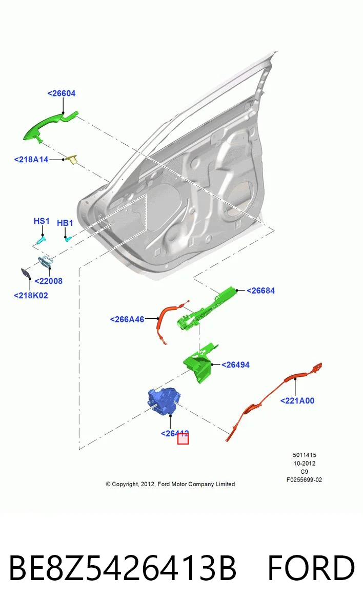 Замок двери задней левой на Ford Fusion  CD