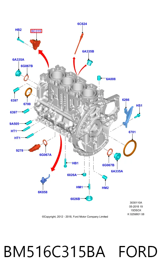 BM516C315BA Ford ДПКВ