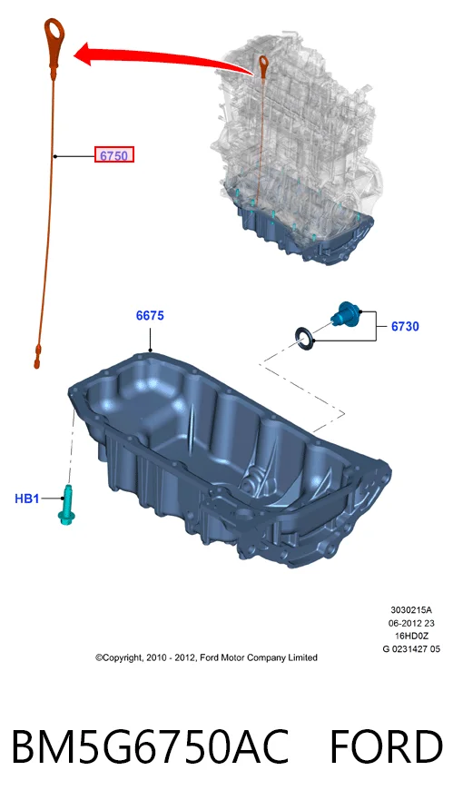 BM5G6750AC Ford Щуп уровня масла