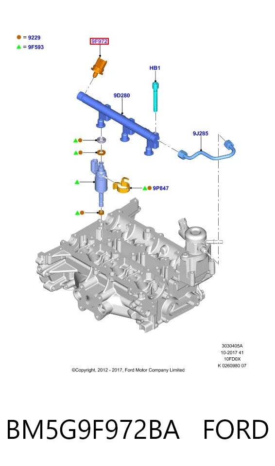 BM5G9F972BA Ford Манометры
