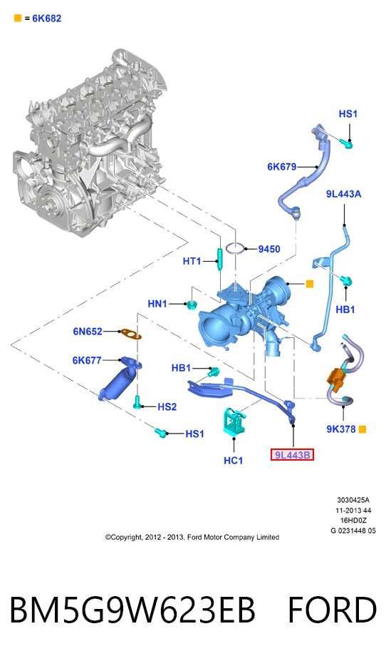 BM5G9W623EC Ford 