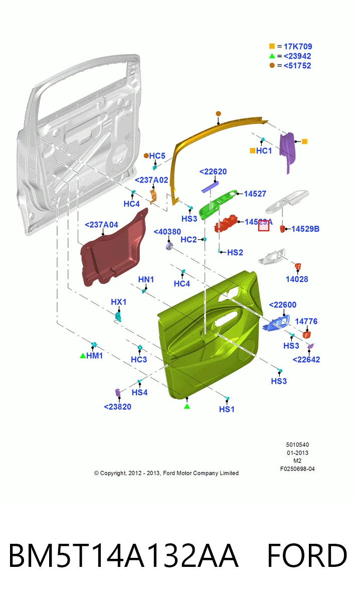 BM5T14A132AA Ford Кнопки переднего левого стекло подъёмника
