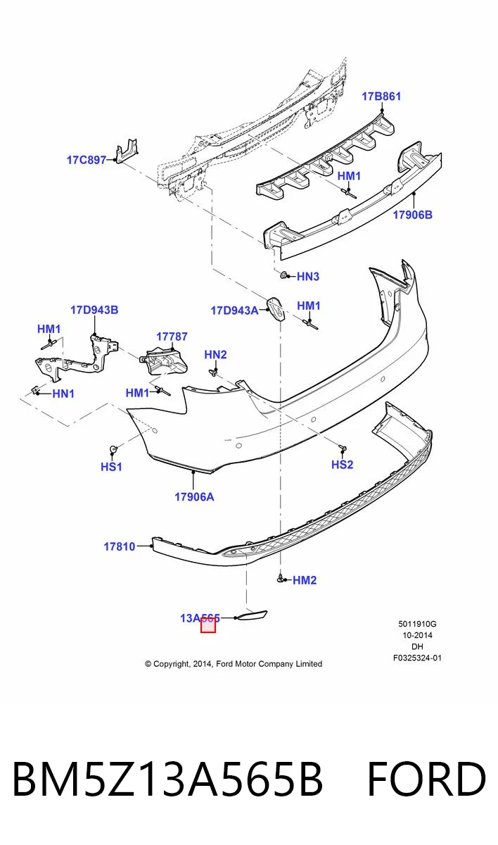 Левый отражатель заднего бампера Ford 1763006 цена, от 5.07 USD