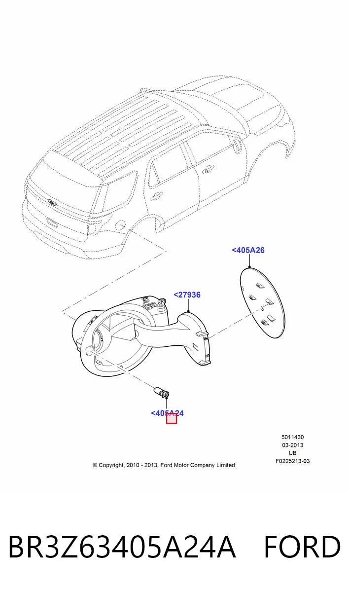 BR3Z63405A24A Ford 