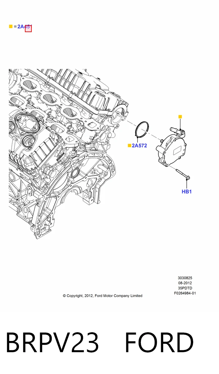 BRPV23 Ford Механический вакуумный насос
