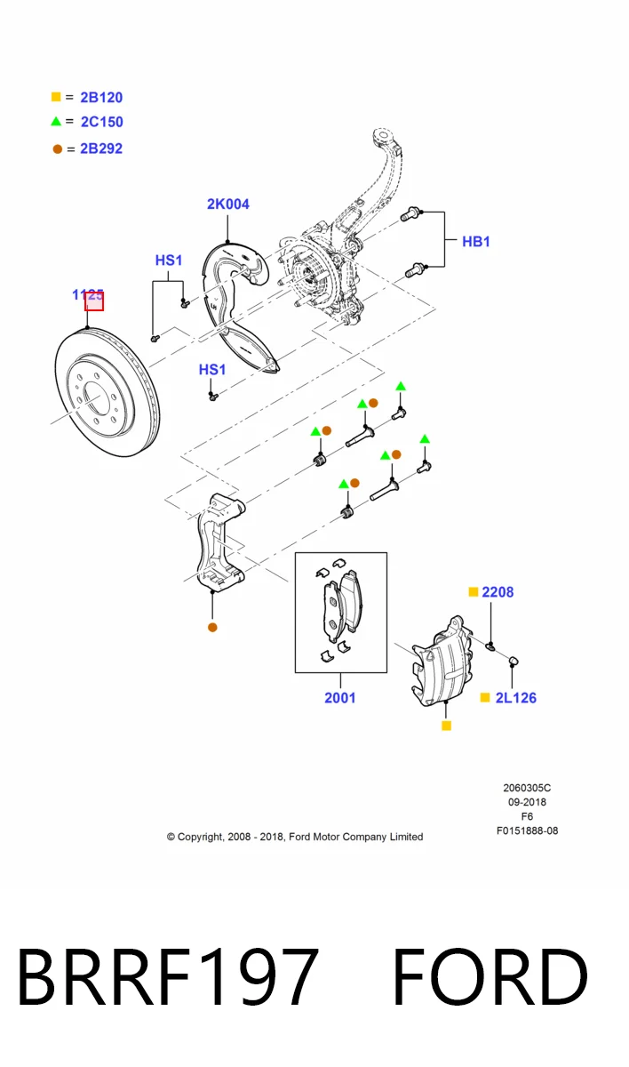 BRRF197 Ford Диск тормозной передний