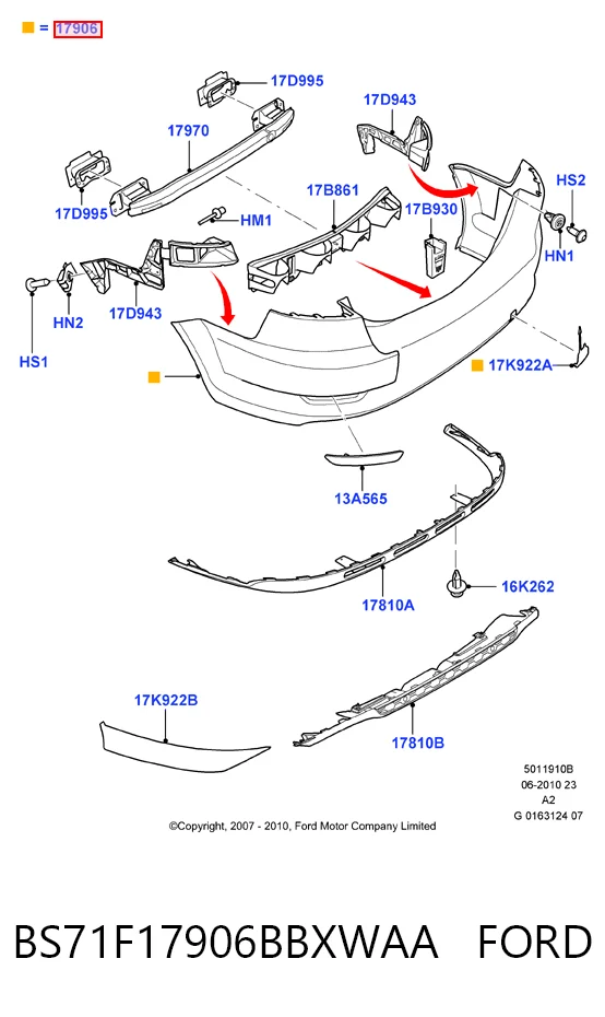 BS71F17906BBXWAA Ford