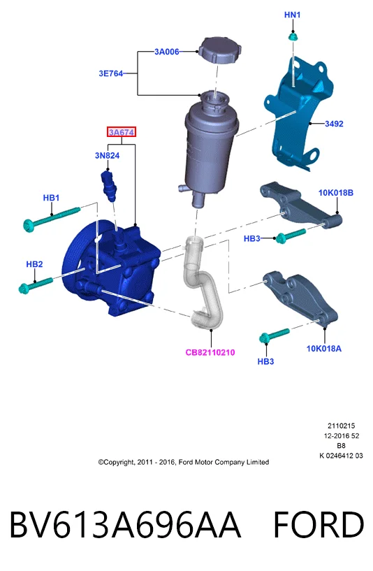 BV613A696AA Ford ГУР руля
