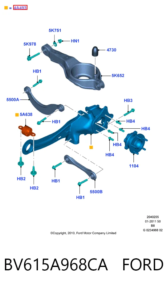 HMPBV615A968CC Hmpx Цапфа правая