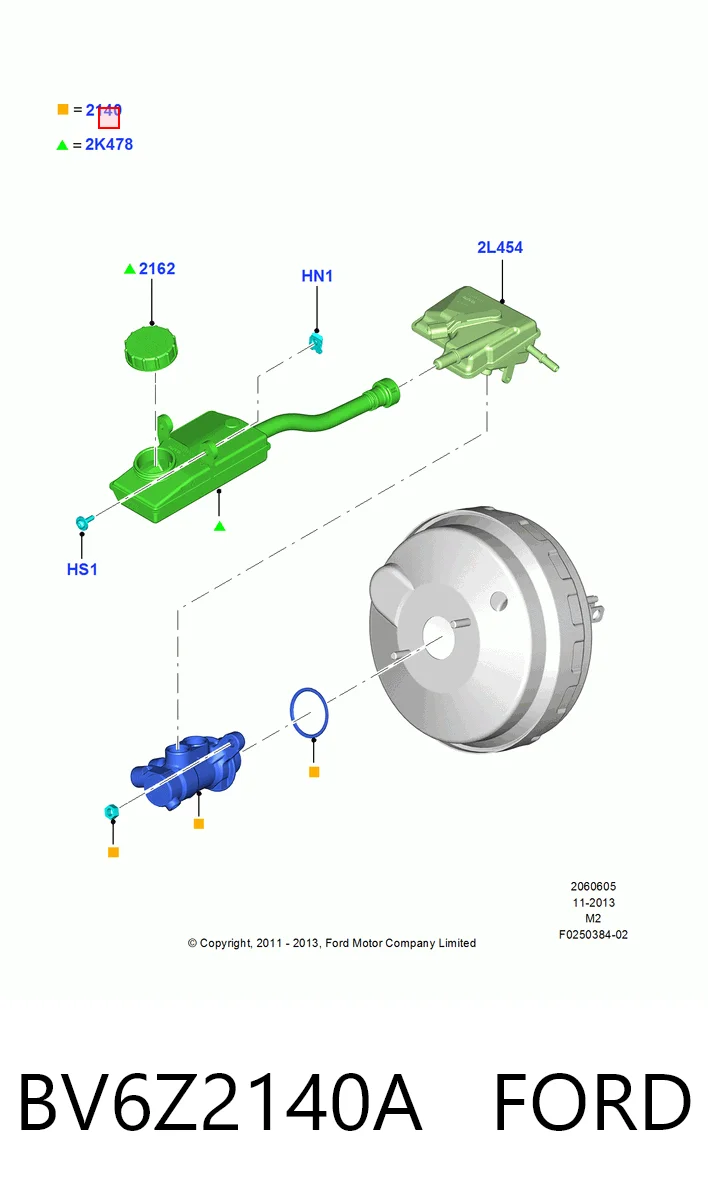 BV6Z2140A Ford Цилиндр тормозной, главный