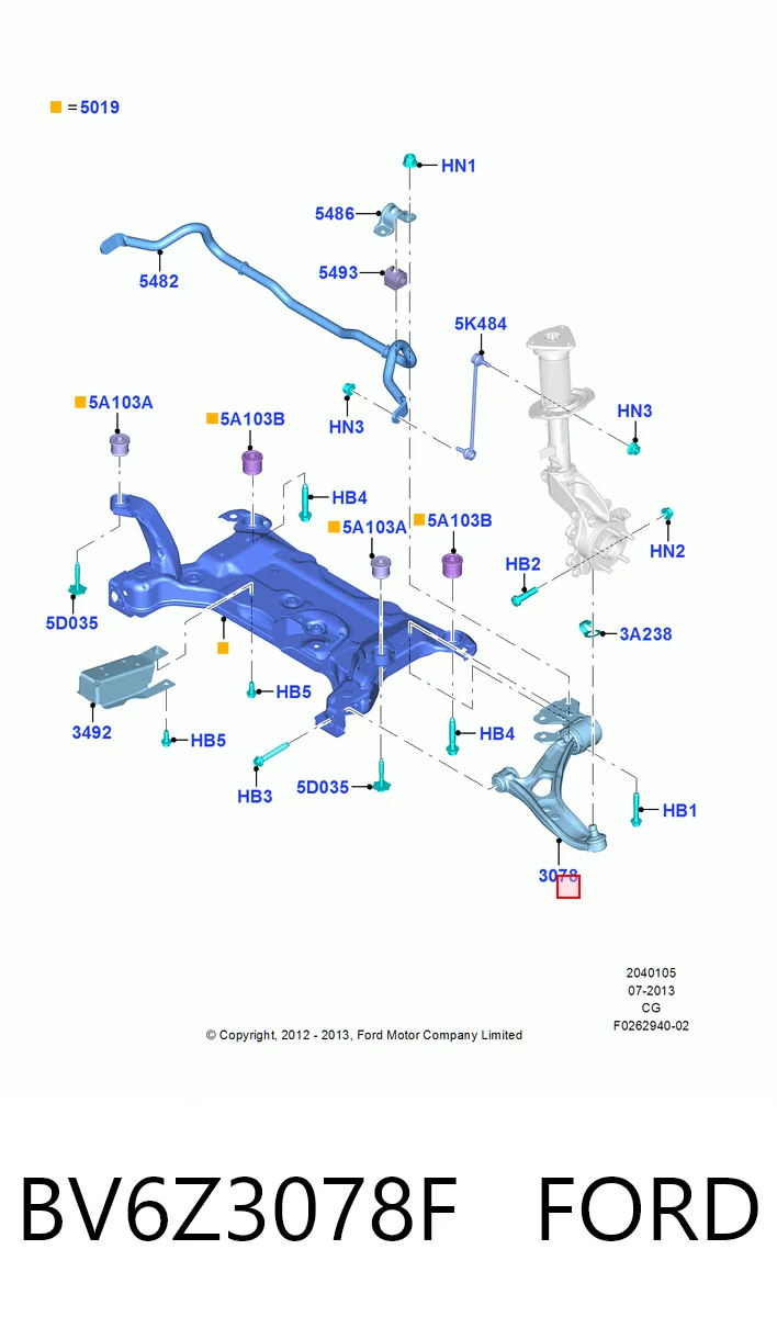 Купить STMCF2357 SAT Нижний правый рычаг передней подвески