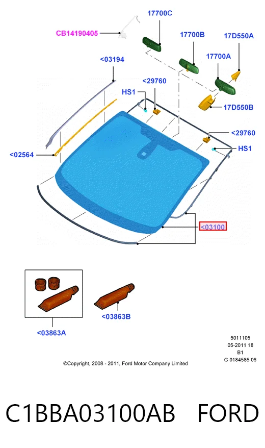 Автомобильные стекла Pilkington ST500823