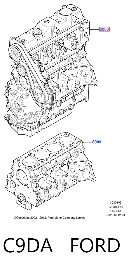 C9DA Ford Мотор в сборе
