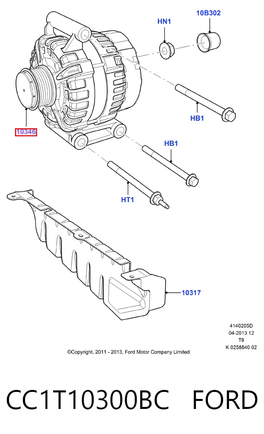 CC1T10300BC Ford Генератор автомобильный