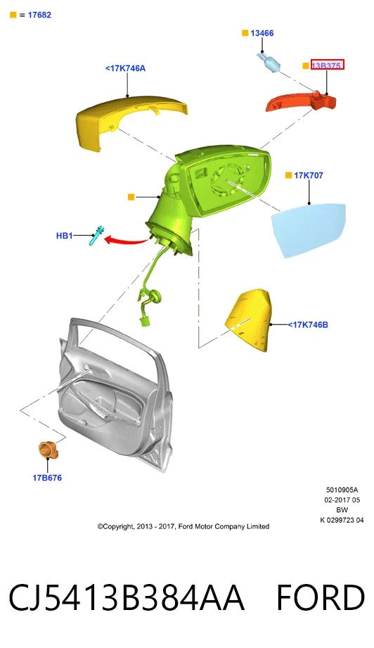 Купить 2139552 Ford Указатель поворота зеркала левый